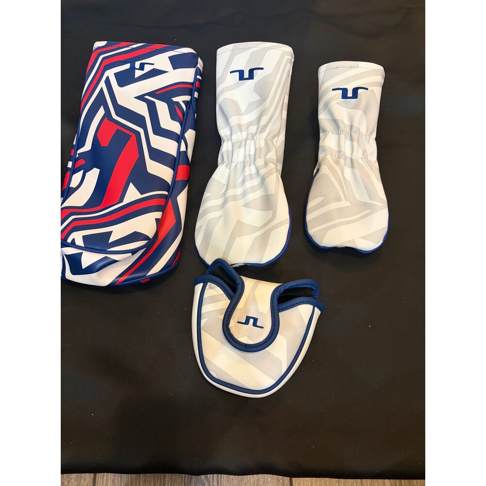 J lindeberg USA Red/white /Blue Presidents Cup 4 Head Covers - Picture 7 of 11